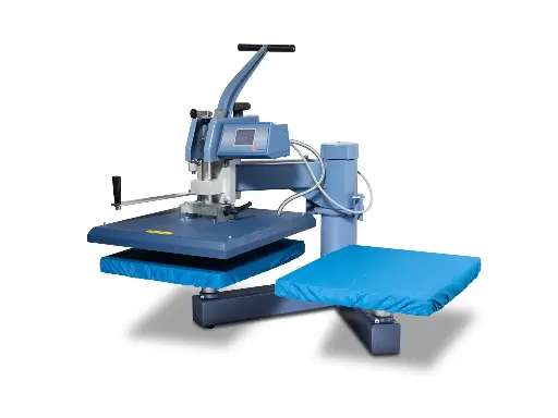 [TS 5M] TRANSMATIC - Pressa a caldo a funzionamento manuale con doppio piano di lavoro e piatto riscaldante mobile a pantografo - TS 5M