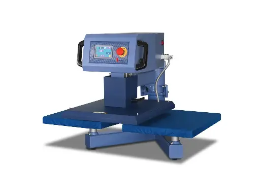 [REV 5 S] TRANSMATIC - Pressa a caldo a funzionamento elettrico con doppio piano di lavoro e piatto riscaldante mobile a pantografo - REV 5 S