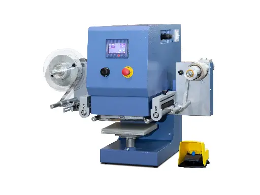 [TMA 25] TRANSMATIC - Pressa pneumatica per l’applicazione automatica di etichette transfer in bobina - TMA 25