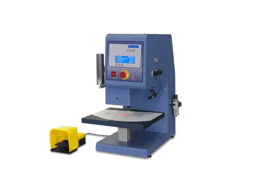 [TMA 11] TRANSMATIC - Pressa a funzionamento pneumatico per l’applicazione automatica di etichette transfer (flock, termoplastici ect) - TMA 11